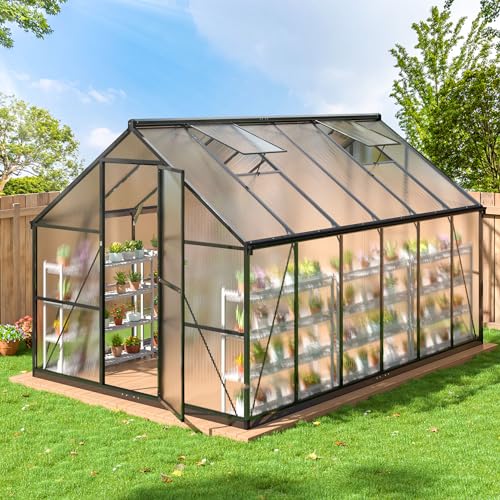 Polar Aurora 8x12 FT Greenhouse with Ventilated Windows