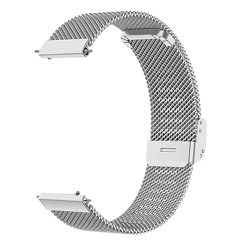 Image of ACM Watch Strap 20mm compatible with Compaq Q Watch Smartwatch | Steel Metal Adjustable Belt Chain Band