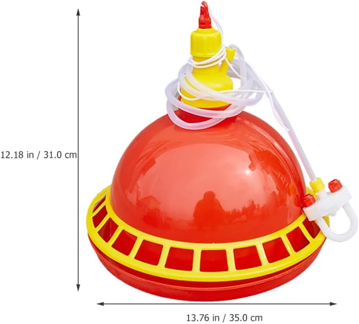 BESPORTBLE Automatic Chicken Waterer Set for Poultry Farm Large Capacity Feeder Waterer Kit Easy Install Clean Random - 13.78X13.78X12.20 Inch