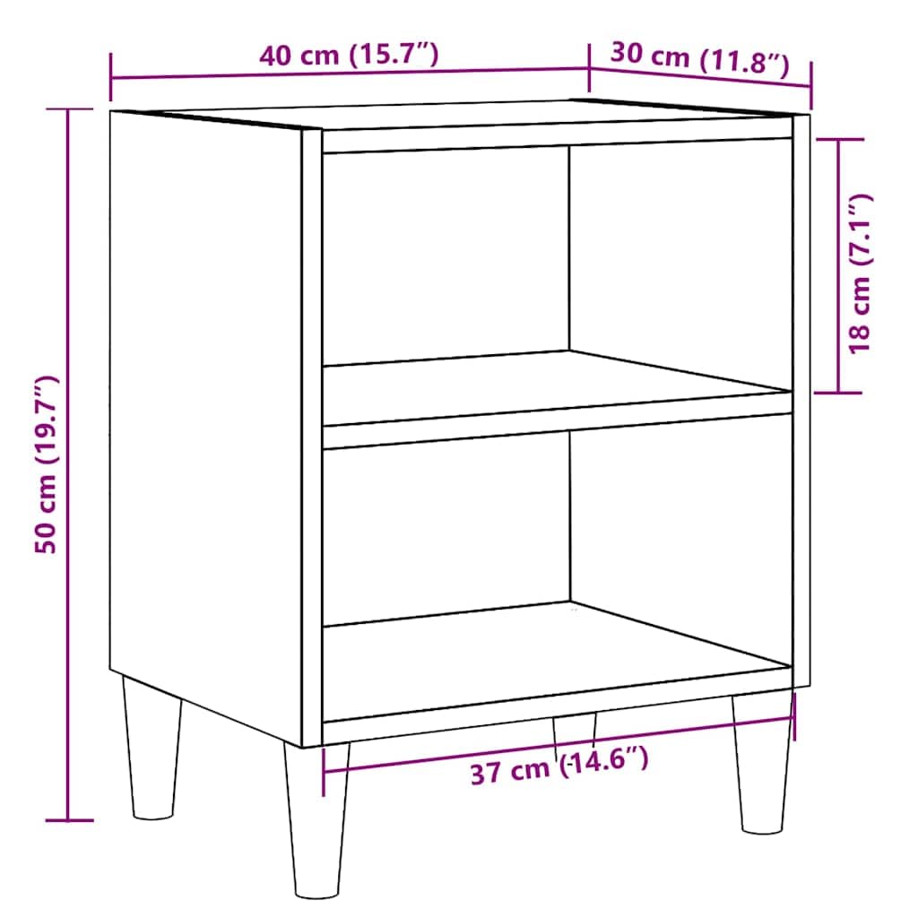 Eleganter Nachttisch aus Holzwerkstoff mit Stauraum und stabiler Platte für Wohnzimmer und Schlafzimmer