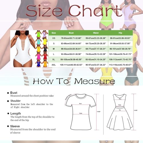 Generisch Badeanzug Damen Einteiler Monokini Mit Cut Out Ausschnitt Und Rückenfrei Design Figurbetonte Bademode Mit Tiefem V Ausschnitt Oder Halterneck Für Strand Pool Urlaub-3