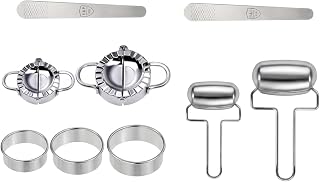 Premium 9Pcs Dumpling Maker Set Containing Dough Trimmers and Crimpers for Flavorful Homemade Results Dumpling Maker