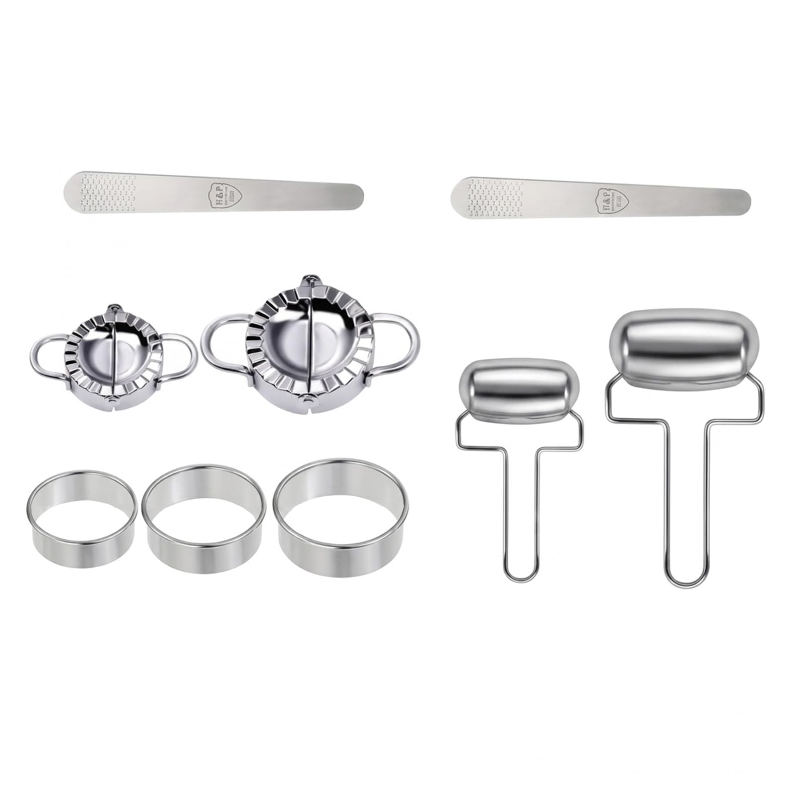 Bbajszx Premium 9Pcs Dumpling Maker Set Containing Dough Trimmers and Crimpers for Flavorful Homemade Results Cooking Lovers