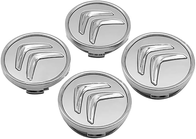 DTBAIHUIBIN 4 Piezas Tapas Llantas Centrales para Llantas para Citroen Berlingo Van 2019-onwards 60mm, Cubiertas Centrales de Cubo de Rueda Tapas de Rueda con el Logotipo del Coche