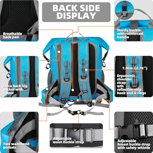 Image of MORXPLOR Dry Bag Waterproof,5L /10L /20L /30L /40L /55L Roll Top Dry Bag Backpack with WaterProof Phone Case for Swim,Kayak
