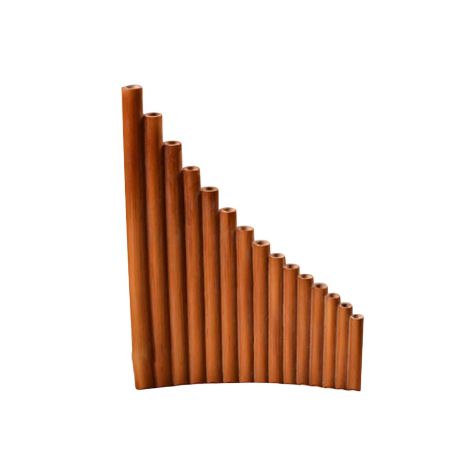 Instrumento De Viento Flauta De Pan Flauta De Pan De 8 15 Y 22 Tubos Llave En C Bambú Amargo Instrumento Musical Profesional Portátil De Alto Rendimiento(15 pipe C)