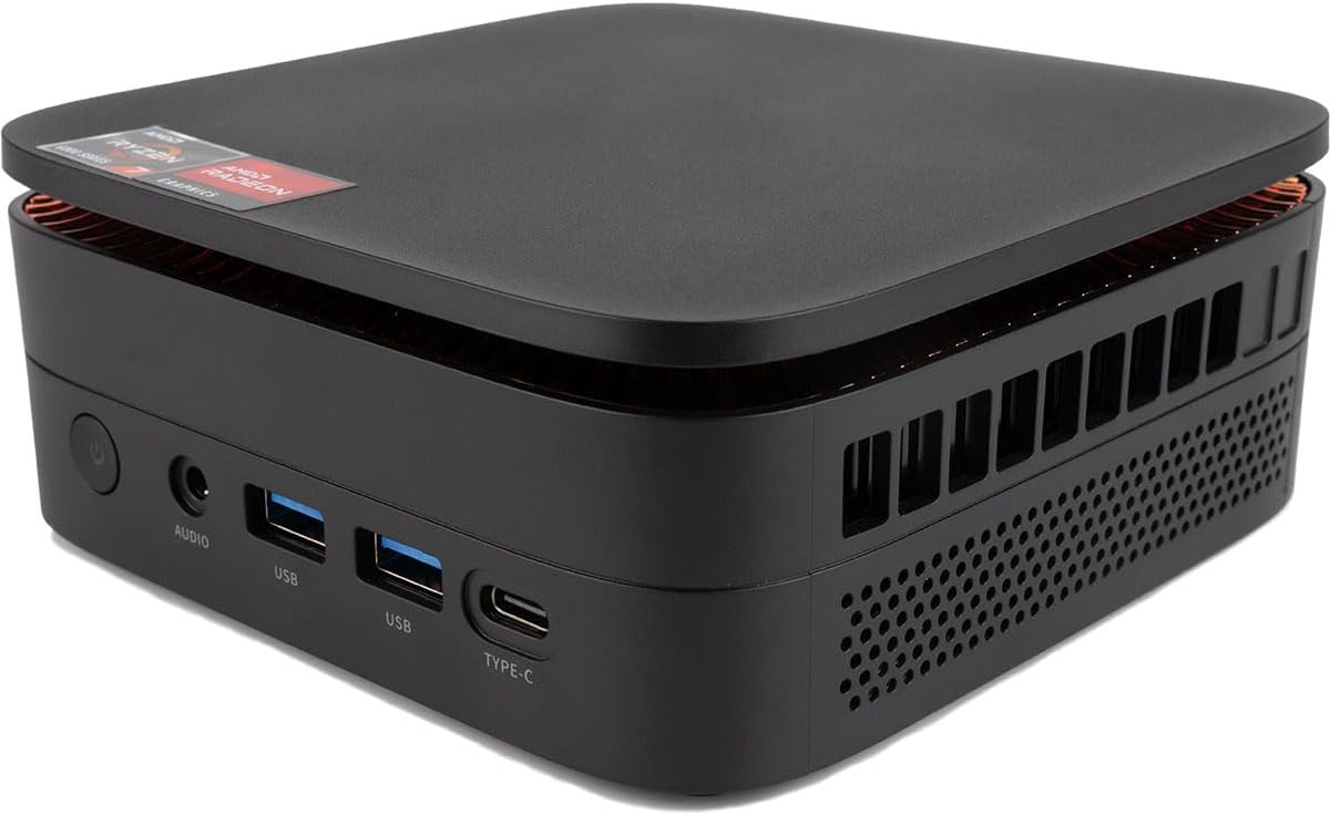 Kamriu Hyper H1 Ryzen 7 6800H, 32GB LPDDR5 RAM, 1TB SSD, Windows 11 Pro Mini Gaming & Workstation PC w/Triple 4K @60Hz Display via HDMI/Displayport/USB-C & Internal WiFi 6 & 2.5Gb RJ45 (by_KAMRUI)