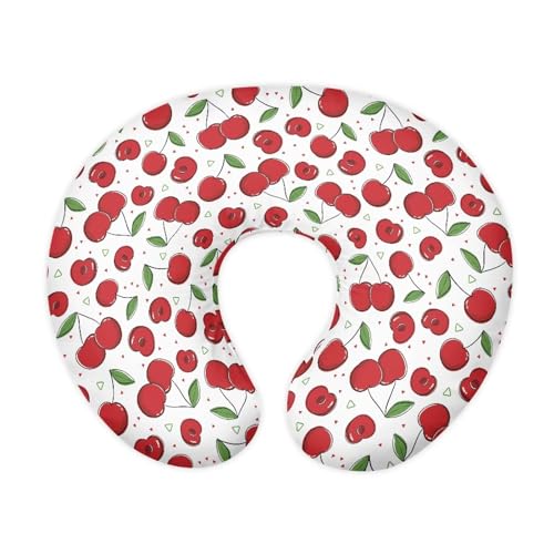 XXQGOMG Nursing Pillow Cover Cherries Breast Feeding Pillows for Babies Boys & Girls Soft Breathable Nursing Pillow Case U Shaped Nursing Pillow Slipcovers for Breastfeeding Mom