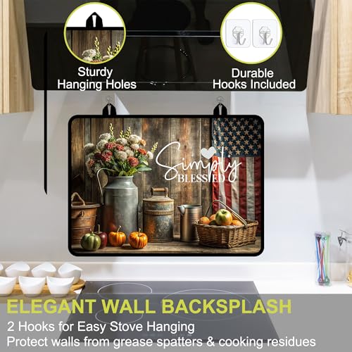 Image of Stove Top Covers for Electric Stove, Glass Stove top Cover 28 inchx 20 inch