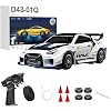 RC Drift Car 143 with Gyro 20 km/h 2.4 GHz Racing Car Remote Controlled Car 4WD High Speed Fully Proportional Throttle Valve and LED Lights Racing Toy Car Gifts for Adults