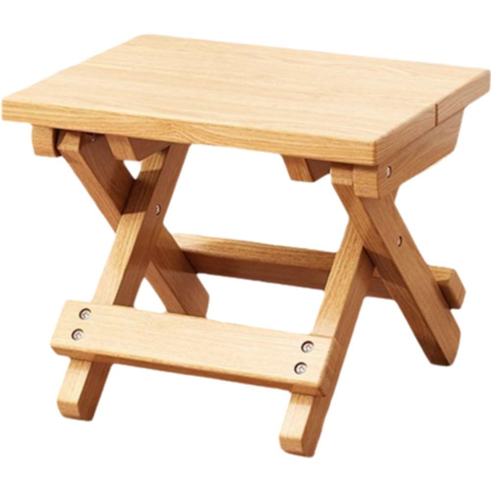 Sgabello Pieghevole Piccolo Portatile, Sgabello Campeggio Pieghevole in Legno, Sgabello Pesca dal Design Ultraleggero, per Giardino, Spiaggia, Campeggio, Sgabello per Casa, Senza Montaggio