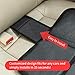 Kaiphy Car Seat Protector - Seat Protection Mat - Thick Padding - Durable, Waterproof Fabric, Leather Reinforced Corners & 3 Pockets for Handy Storage Gray