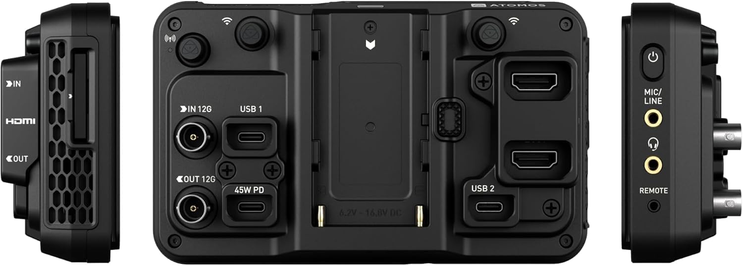 Atomos Ninja TX Kamera Monitor Field Monitor & Monitor Recorder – 5 Zoll HDR On-Camera Monitor, 1500 Nits, 8K ProRes RAW, HDMI 2.0 / 12G-SDI, Wi-Fi 6E, NDI HX3