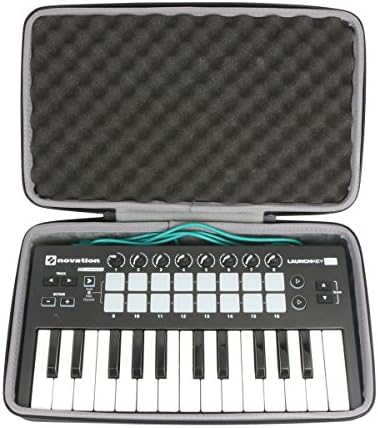 co2CREA Hard Travel Case Replacement for Novation Launchkey Mini MK3 MK2 25-Key MIDI Keyboard Controller