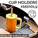 winiwo 40 oz Tumbler with Handle and Straw, Gift for Her, Flexible Straw, Insulated Tumbler Cups with Silicone Bottom, Keeps Beverages Cold Up to 24 Hours, Gym/Travel/School（Traffic Orange）