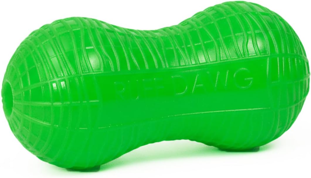 Ruff Dawg Peanut – Floating, Bouncy Fetch Toy for Medium to Large Dogs – Treat-Fillable & Interactive for Outdoor Play, Teething Relief & Exercise