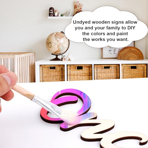 Vinilo decorativo letras Once Upon a Time beige madera miniatura 4