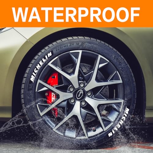 HUWANDE 4Pcs Car Tire Marker Pens,Waterproof Car Tire Paint Pen,Anti-drying Letter Graffiti Ink Marker (White) - Image 5