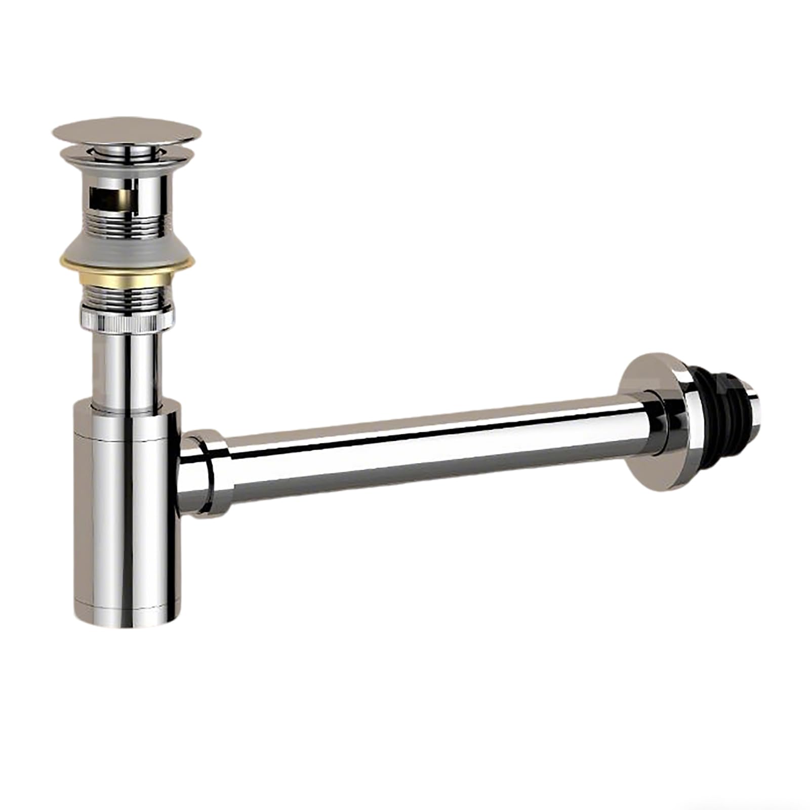 Sifone Lavabo Bagno con Troppopieno,Piletta Click Clack,Anti-Odore & Insetti,Accessori per Scarico Lavello Tubo Scarico Lavandino,G 1 1/4"
