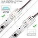 Flutesan 20 Pcs 3 Pin 10mm Solderless LED Light Strip Connectors Clear Track Lighting Connectors for 5050 RGB Strip Light