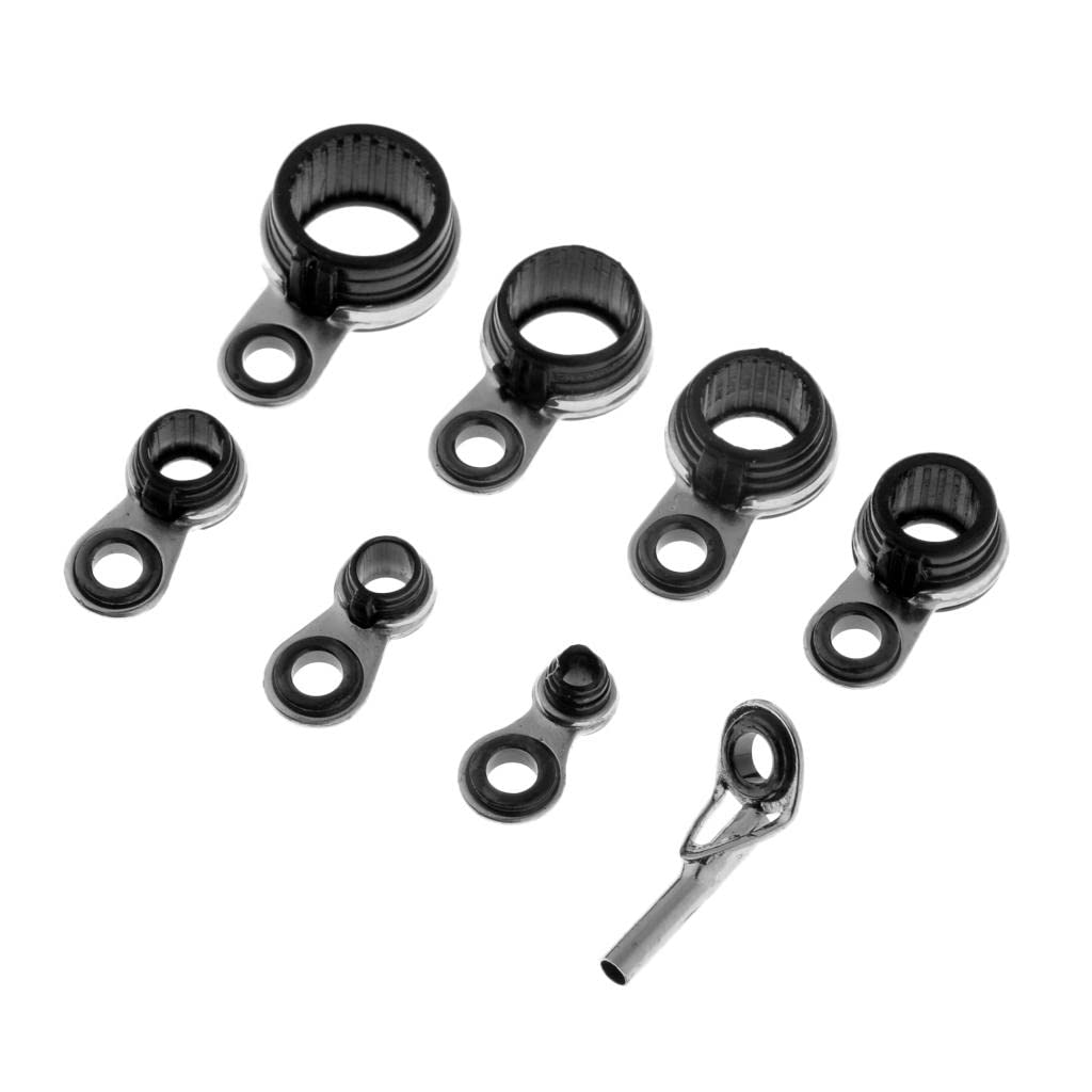 CALANDIS® 8Pcs Mixed Size Casting Fishing Rod Guides Eye Ring Top Tip Line Ring Rod Repair Kit-image-15