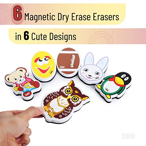 Mr. Pen - Whiteboard Eraser For Kids, Cute Dry Erase Erasers, 6 Pack, Magnetic Eraser For Dry-Erase Boards, Whiteboard Erasers For Classroom, Dry Erase Eraser, Dry Eraser Magnetic #TOP1