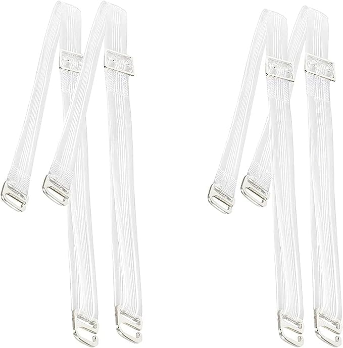 Women's Adjustable Transparent Silicone Bra Straps (Free Size-2pair) (LZ-059)