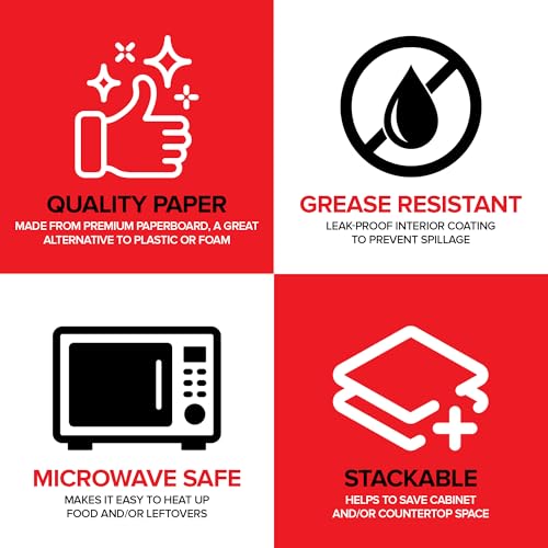 image for Stock Your Home Paper Food Boats (500 Pack) 3 Lb Disposable Red & Whit