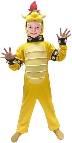 Miniatura 3 de LAXPOR Disfraz de villano de monstruo de tortuga, monstruo de Halloween, cosplay, juego de dibujos animados, cosplay, color amarillo, traje enterizo