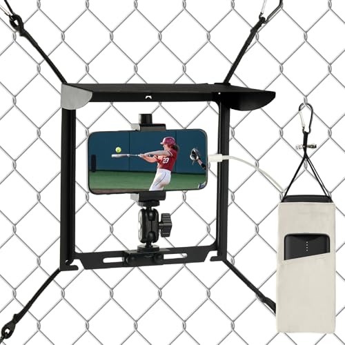 YEARNING Cell Phone Fence Mount with Removable Shade, Game Changer Mounting Kit for iPhone, GoPro, Mevo Start and Other Action Cameras, Perfect for Recording Baseball, Softball and Tennis Games