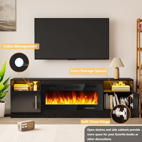 Tavata 70TVS Fireplace Tv Stand Entertainment Center thumb #5