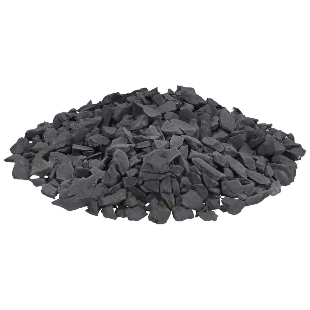 Wessper Pietre di Shungite per la Purificazione dell'Acqua, 2kg di Frammenti di Shungite Grezza Nera Opaca per la Pulizia dell'Acqua | Frammenti Naturali e Autentici Provenienti dalla Carelia Russia