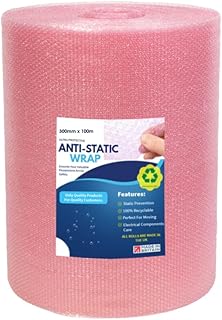 Ultra Protective 300mm x 100m Anti - Static Bubble Wrap Packaging Rolls | Ideal For Fragile Items, Moving House, Removals & Safe Shipping | Resuable Also 100% Recyclable