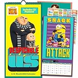 Despicable Me Calendar 2025 - Deluxe 2025 Minions Wall Calendar Bundle with 100+ Calendar Stickers | Minions Office Supplies