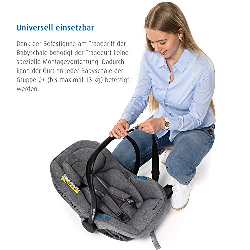 reer 85021 Clip&Go Carry Tragegurt für Baby-Schalen, universell, ergonomisch, Schwarz