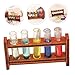 Gogogmee 1set Mini Test Tube Wooden Rack Decorative Laboratory Equipment for Dollhouses and Miniature Scenes for Crafting and Science-Themed Projects