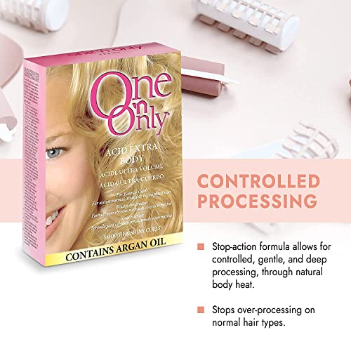 One 'N Only Acid Extra Body Perm With Argan Oil For Bouncy Curls, Leaves Hair Manageable, Firm And Even Curls, Great For Normal, Tinted, And Frosted Hair, Processing Without Dryness Or Frizziness #TOP3