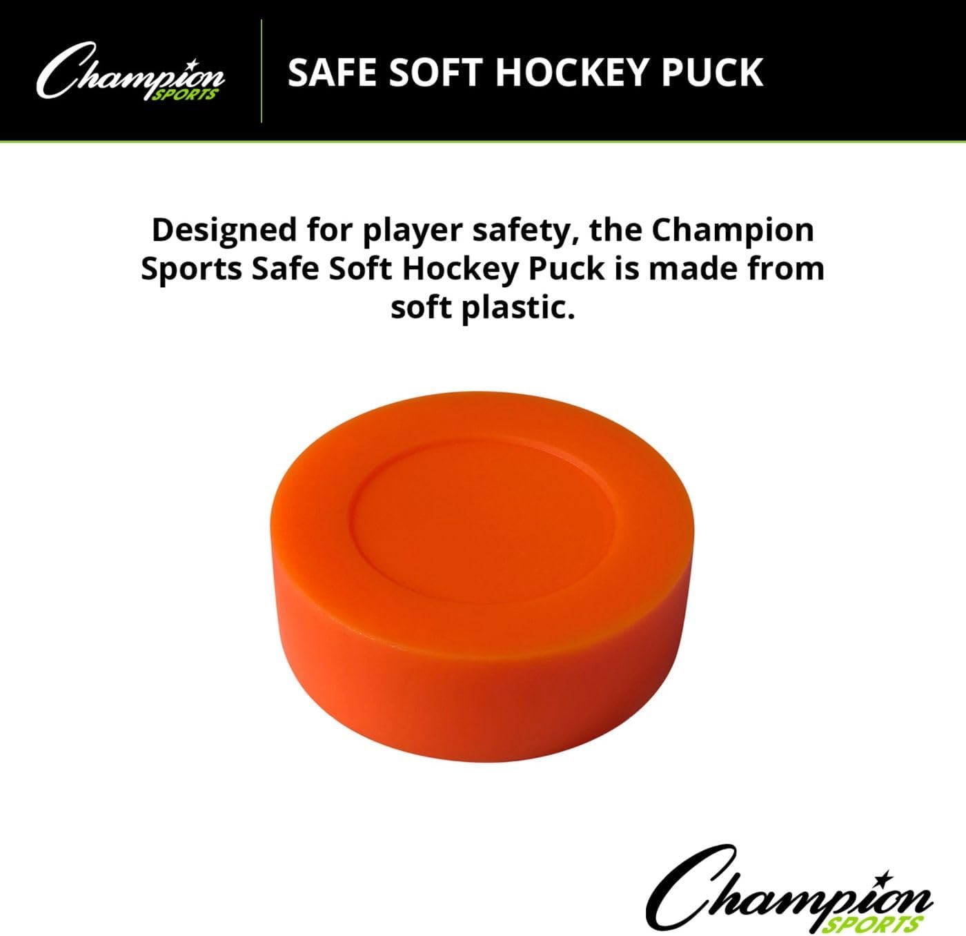Champion Sports Lightweight Safe Soft Plastic Hockey Puck