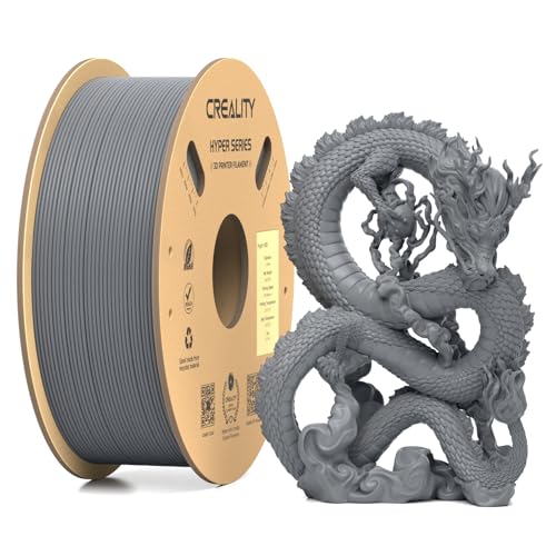 Image of Official Creality Hyper ABS Filament 1.75mm, High Speed ABS 30-350mm /s 3D Printer Filament ABS, High Impact Resistance, Dimensional Accuracy + /-0.02mm, 1KG(2.2lbs) Spool Grey, Fit Most 3D Printer
