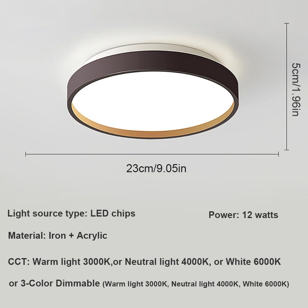Lampy Sufitowa Okrągła LED Płaska, Plafon Nowoczesny Korytarz