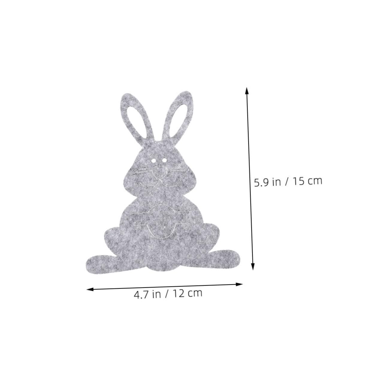 OHPHCALL 4pcs Rabbit Shape Cutlery Pouch Easter Utensil Holder for Dining Tableware Storage Felt Organizer for Family Gatherings Lightweight Portable Bunny Decor