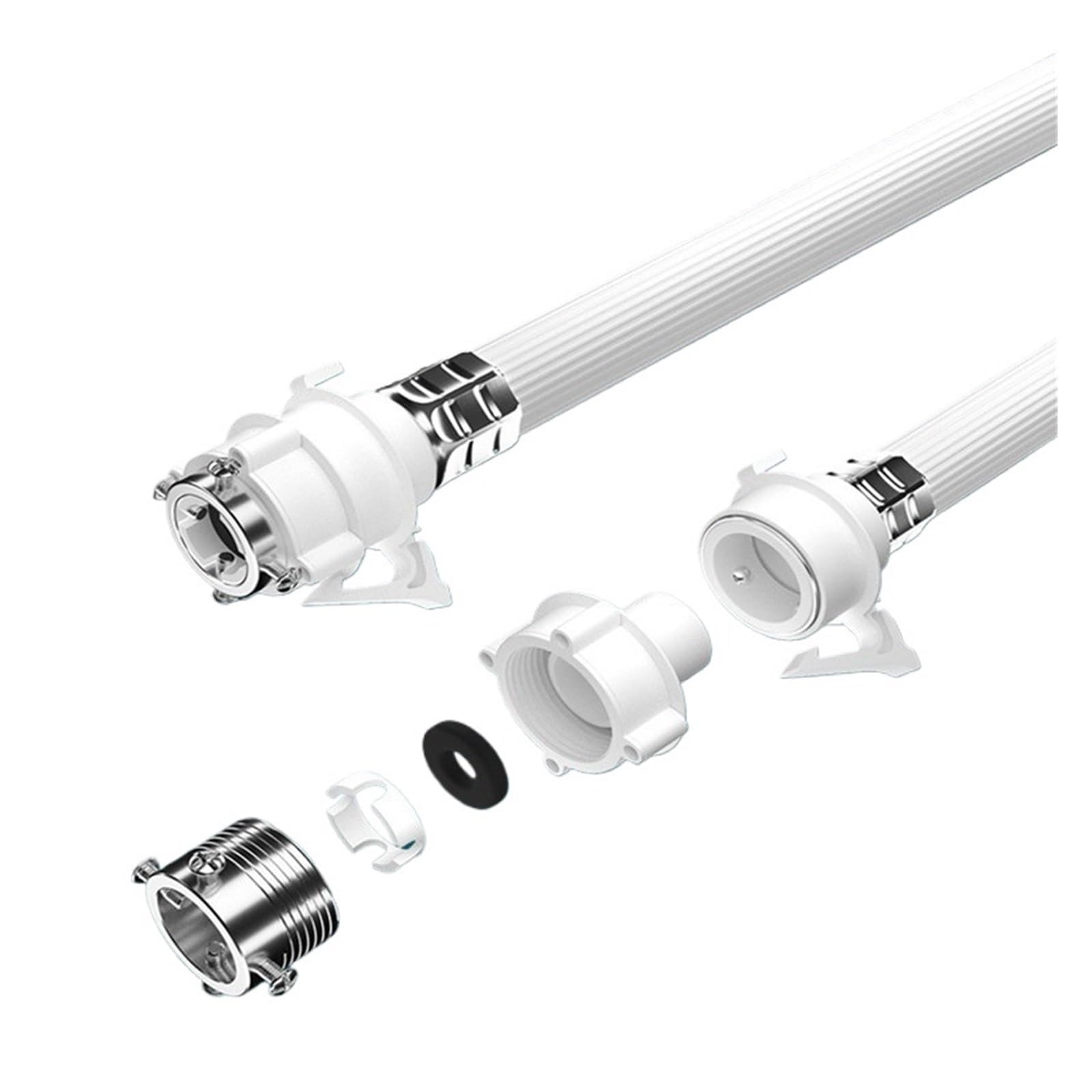 1Pcs Automatic Washing Machine Dishwasher Explosion-proof Inlet Pipe Water Feed Fill Hose Universal Type 6 Points 25mm Interface(1m)