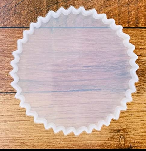 Image of SNOOGG Pack of 2 Silicone Moulds in Zigzag Shape for Epoxy Resin Art, DIY, Casting,Making Coaster, Home Decoration, Cup Mat and More ..