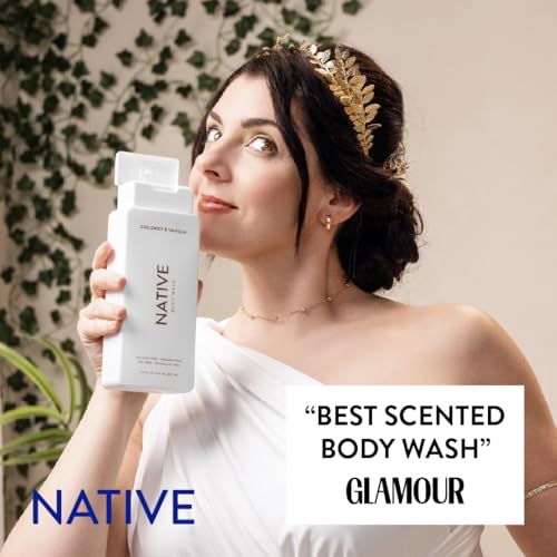 Image of Native Body Wash Contains Naturally Derived Ingredients | For Women & Men, Sulfate, Paraben, & Dye Free Leaving Skin Soft and Hydrating | Grapefruit & Bergamot 18 oz