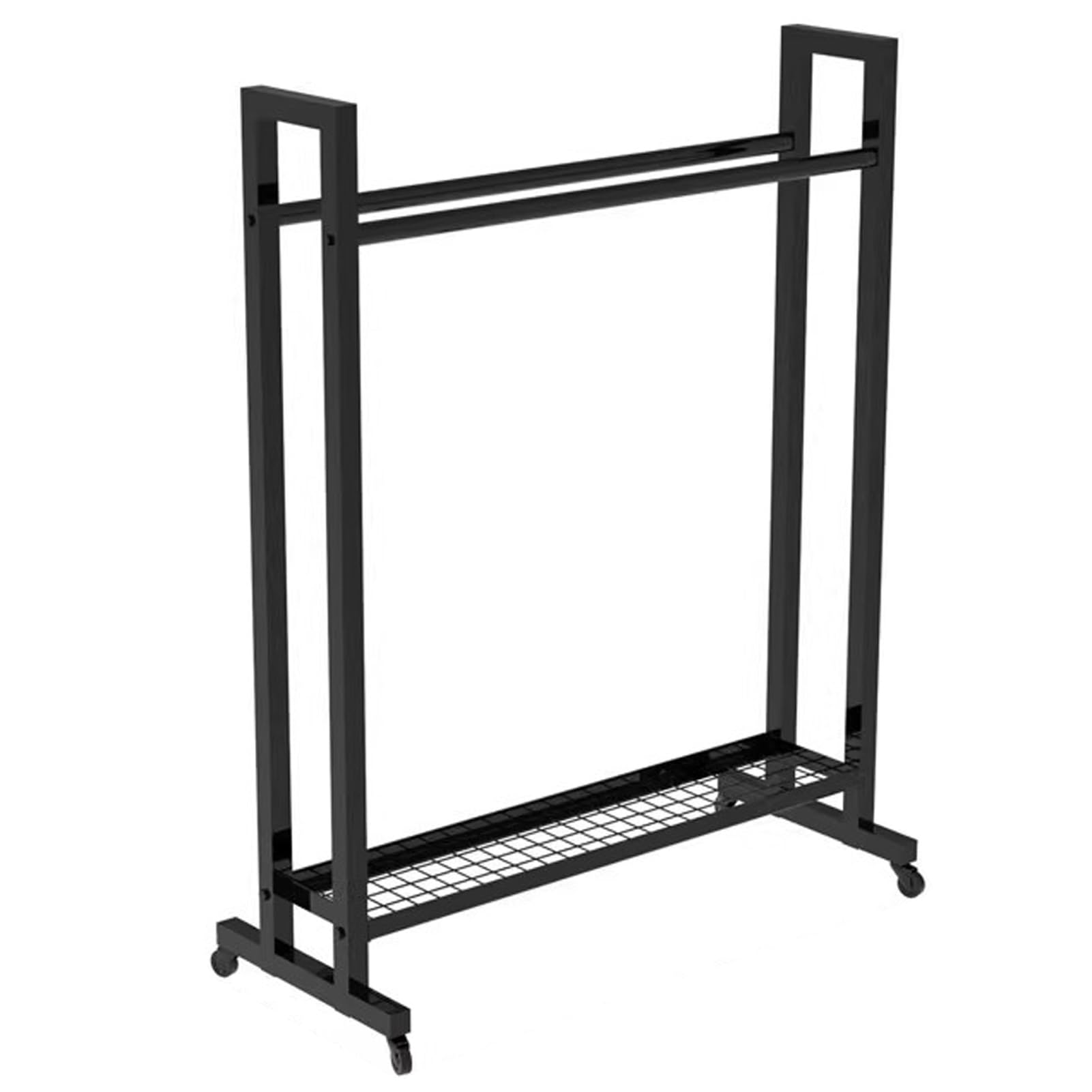 Kunovo Large Sports Equipment Storage Rack with Wheels, Badminton Racket Display Holder with Foam Arms, Tennis Racket Stand Cart for Clubs Stadium