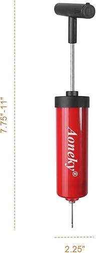 Miniatura 7 de Aoneky Mini bomba de bola deportiva - Bomba de aire portátil de mano para baloncesto, fútbol, voleibol, globos, anillos de natación, inflación