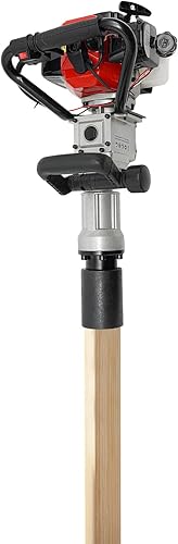 Miniatura 3 de Controlador de poste en T a gas de 2 tiempos de 32.7 CC - Controlador de pila de gasolina resistente de 1000 W para esgrima, martillo de pila de