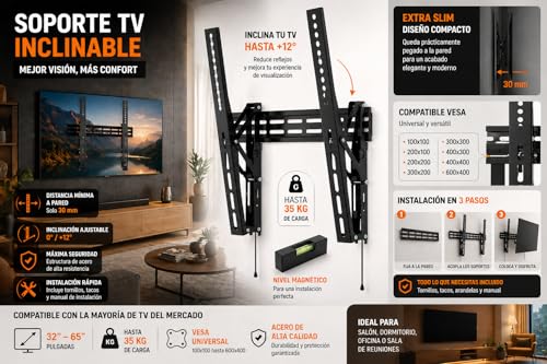Engel AC0571E - Supporto Fisso Tv Slim-L, Inclinabile 0-12 - 4