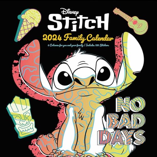 Lilo and Stitch Calendar 2024 - Month to a View Family Planner 30cm x 30cm - Official Merchandise