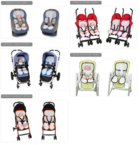 Manito Breath Original 3D Mesh Seat Pad/Cushion/Liner For Stroller And Car Seat, Red, 1 Count #TOP7